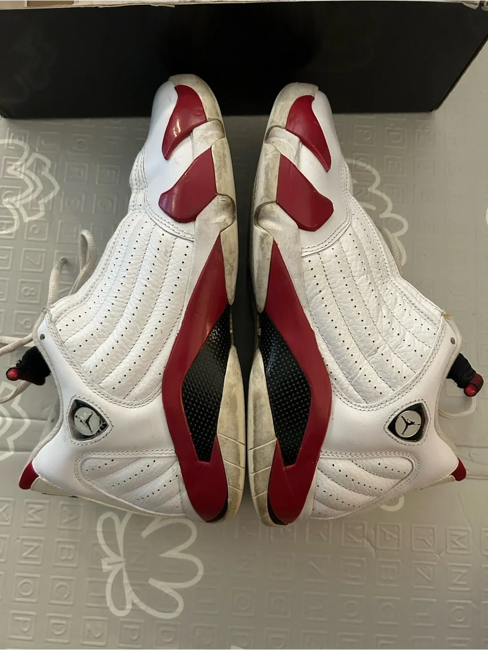 Air Jordan 14 Retro Candy Cane 2012 White Red Black Men’s Size 10.5 OG Box